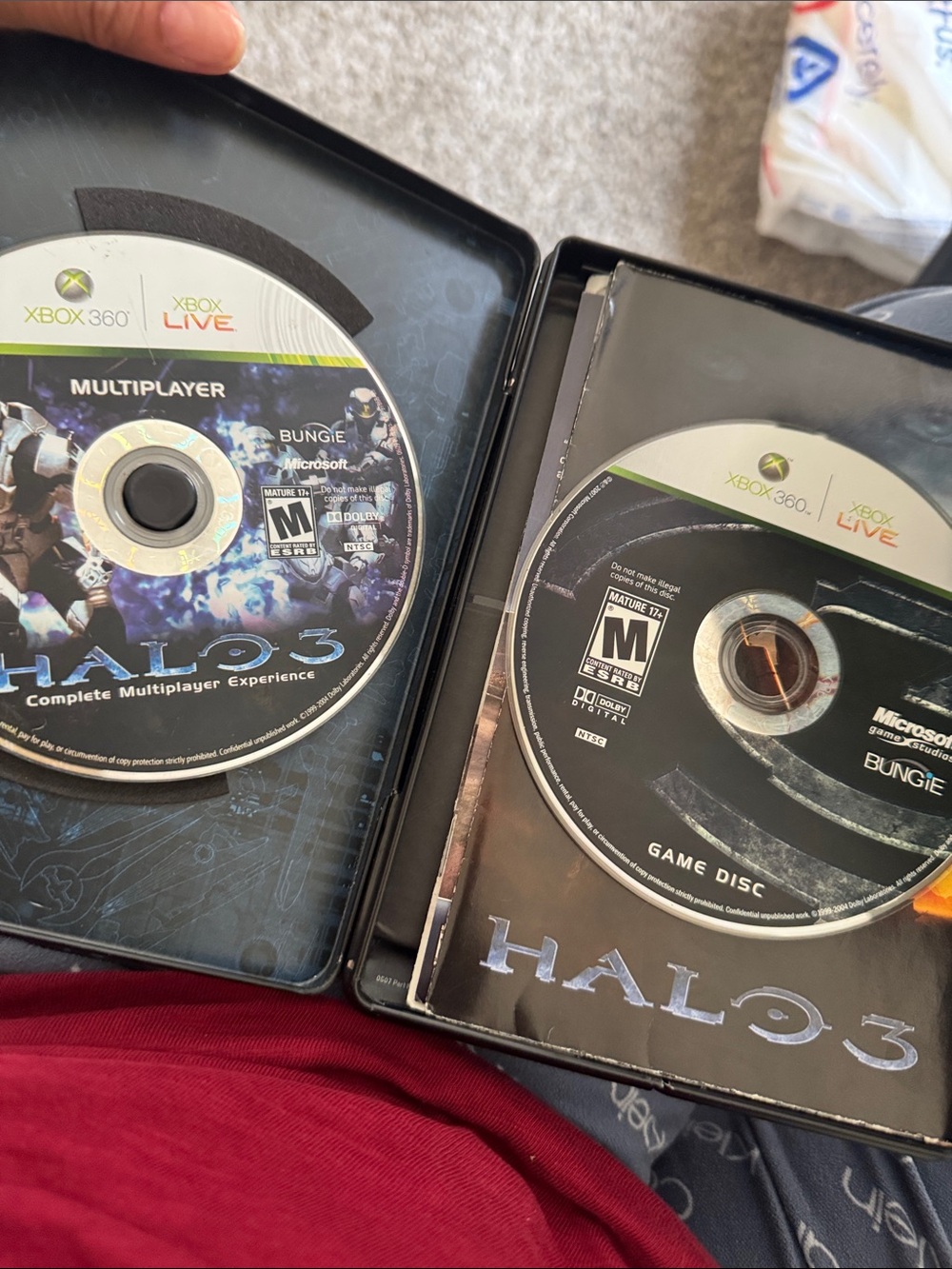 Microsoft Xbox 360 Halo 3 SteelBook with Cyan Emblem